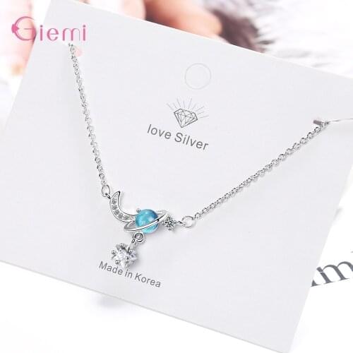 Women New Attractive Crystal Necklace For Sale Hot Fashion Bridal Wedding Party Jewelry 925 Sterling Silver Big Promotion