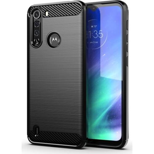 FOR Motorola One Hyper Macro Vision Plus Brushed Texture Phone Case Shockproof Cover Carbon Fiber Luxury Case