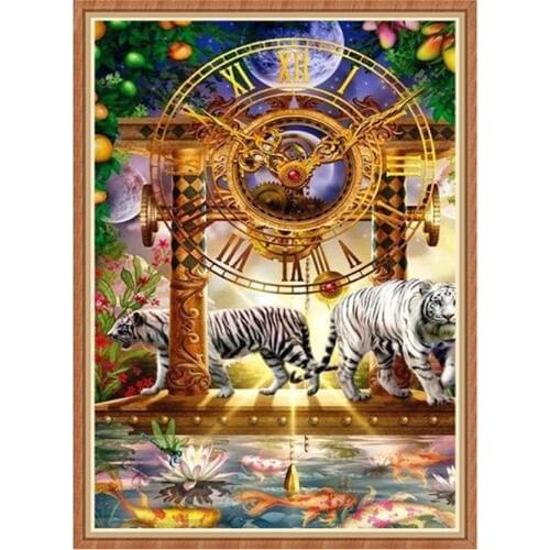 Drop Shipping Diamond embroidery 5d diy diamond painting white tiger full square diamond mosaic picture of rhinestones mazayka