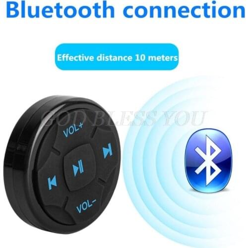 Universal Car Steering Wheel Wireless Bluetooth Remote Control Media Button for Mobile Phone Controller Car Kit Drop Shipping