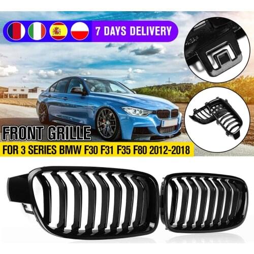 Pair Gloss Matt Carbon Black 3 Color Front Kidney Grille For BMW 3 Series F30 F31 F35 F80 2012 2013 2014 2015-2018 Racing Grills