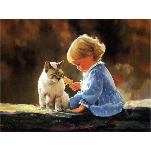 Counted Cross Stitch Kits Needlework Embroidery - Crafts 14 ct Aida DMC Color DIY Arts Handmade Home Decor - Just We Two