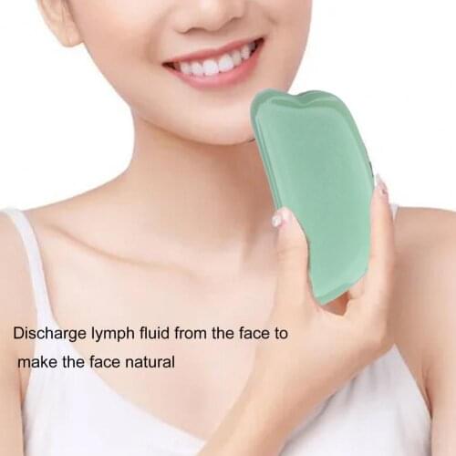 50% Hot Sale Guasha Board Square Shape Relieve Face Tension Green Face Massage Scraper Board for Home