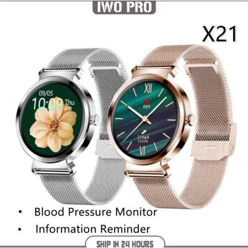 2021 X21 Smartwatch Womens Watches Exquisite Fashion Fitness Smart Wristband Minimalist Nordic Style Bluetooth Sport Watch