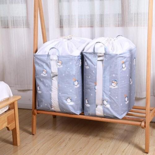Clothes Storage Bag Dust Proof Pace Saving Oxford Cloth Large Capacity Quilt Organizer Bag for Closet