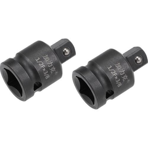 Uxcell Impact Socket Adapter and Reducer 1/2-Inch F to 3/8-Inch M Cr-Mo Steel 2 Pcs