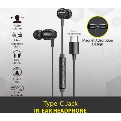 USB C Wired Earbuds Voice Call In Ear Headphones with Microphone Volume Control USB Type-C Switch Music Earphones