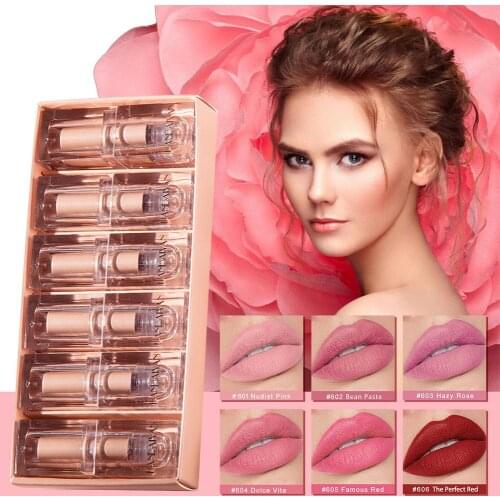 Waterproof Matte Liquid Lipstick Set Durable Non-Stick Lip Gloss Long Lasting Easy To Wear Red Makeup Natural Lip Cosmetic New