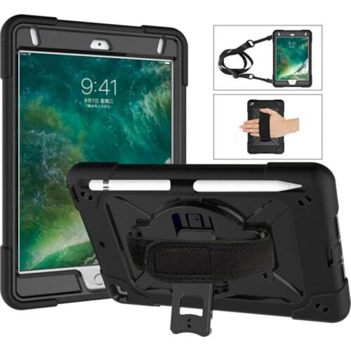 360 Rotation Hand Strap Kickstand Funda Tablet Protective For Apple iPad Mini 4 5 (A2133 A2124 A2126 A2125 ) Tablet Case +Film