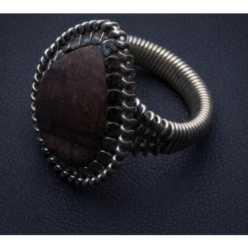 Natural Imperial Jasper 925 Sterling Silver Ring, US Size 6.75 R3231