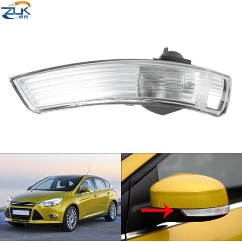 ZUK Brand New Left Right Rearview Side Mirror Turn Signal Light Outer Mirror Lamp Repeater Blinker For Ford Focus 2012-2018
