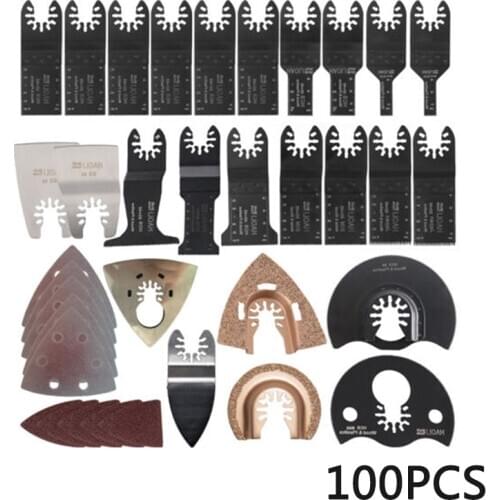 100pcs/ Set Mixed Oscillating Multi-tool Saw Blades Kit For Black & Decker Parts