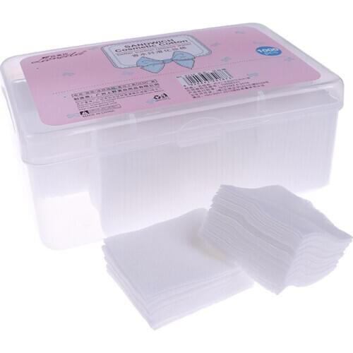 1000Pcs/box Disposable Makeup Cotton Wipes Soft Makeup Remover Pads Ultrathin Facial Cleansing Paper Wipe Make Up Tool