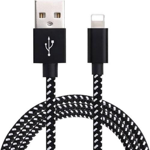 2m Mobile Phone Data Line USB Fast Charging Line Suitable for Apple Android Type-C Nylon Braided Data Line
