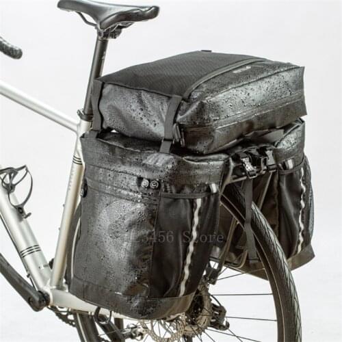 Mountain Road Bicycle Bike 3 in 1 Trunk Bags Cycling Double Side Rear Rack Tail Seat Pack Luggage Carrier