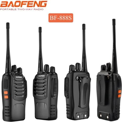2pcsBaoFeng BF-888S Walkie Talkie USB Charge Adapter With Earphone UHF 400-480MHZ 2-Way Radio 16CH Long Range