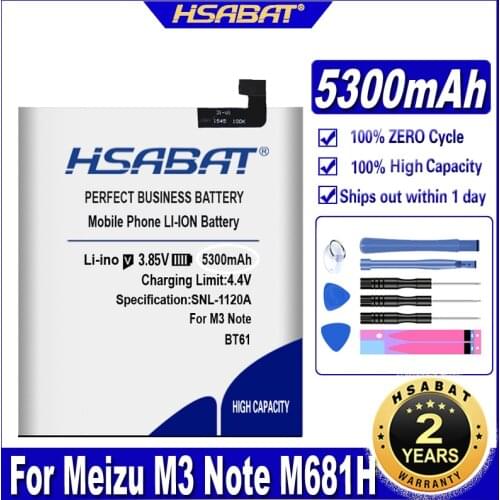 HSABAT 5300mAh BT61 Battery for Meizu M3 Note M681H M681 L681H L-version