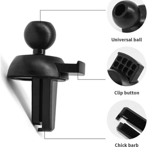 Car Air Vent Clip Ball Head For Car Phone Holder Gravity Support Stand Mount Car Charger 360° Rotatable Bracket