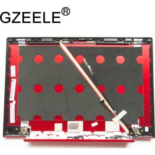 GZEELE NEW FOR Lenovo Ideapad U430 U430P LCD Back Rear Case Non Touch Screen Cover 3CLZ9LCLV50 LCD top cover red color