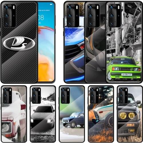 Tempered Glass Cover Russia Lada Car For Huawei P40 P30 P20 P10 Pro Plus Lite 5G 2019 Phone Case
