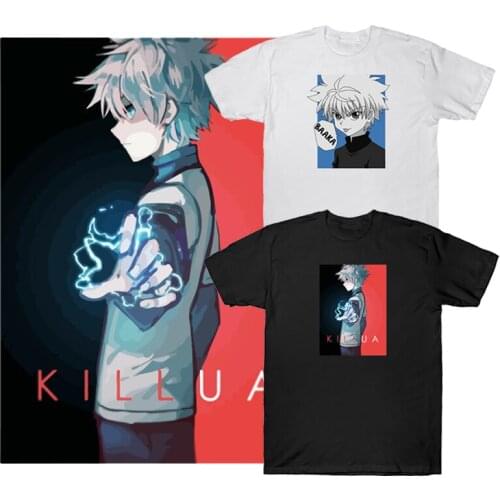 Hot Japan Anime Hunter X Hunter T-shirt Kawaii Killua Zoldyck Printed Tops Funny Otaku Women Men Manga Tee Harajuku Streetwear