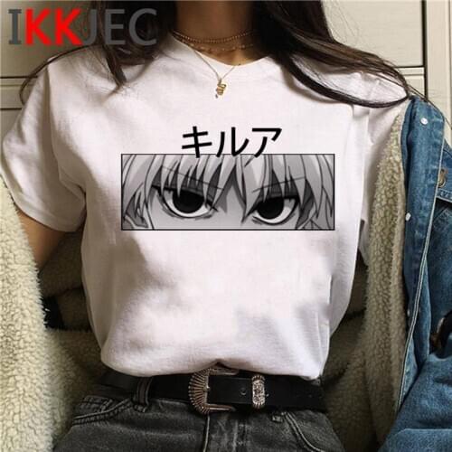 Hunter x Hunter Killua Zoldyck Kurapika t shirt tshirt women vintage japanese white t shirt t shirt tshirt vintage aesthetic