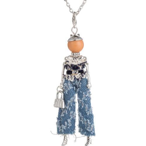 Europe and America Popular jeans doll Necklace Dress Trendy Long Chain Halloween Necklace For Women Fashion Jewelry 2017