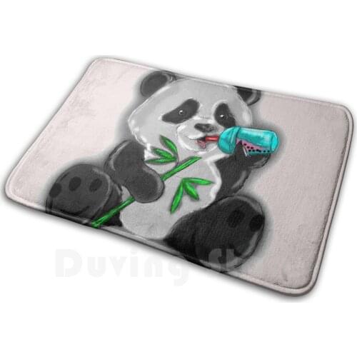 The Little Panda!!! Soft Non-Slip Mat Rug Carpet Cushion Panda Pandabear Bear Bobo Nature Animal Cute