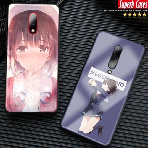 Megumi Kato Saekano anime For OnePlus 6 6T 7 7T Pro Soft silicone tempered glass phone case cover shell