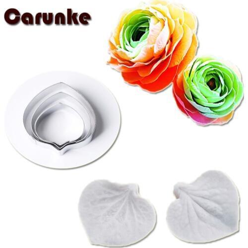 New RoHydrangea Flower Petal Silicone Veiner & Cutter Fondant Sugarcraft Mould Stainless Steel Cutter Cake Decorating Moulds