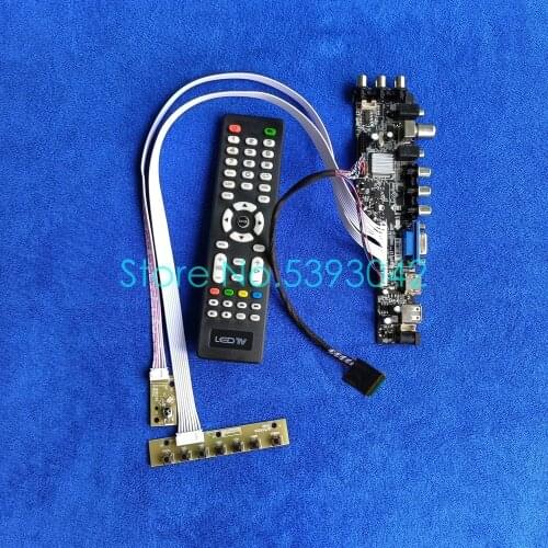 Fit LP156WH4 (TL)(P1)/(TL)(P2)/(TL)(P4) 1366*768 LCD panel VGA USB 40Pin LVDS signal digital DVB-C 3663 controller card kit