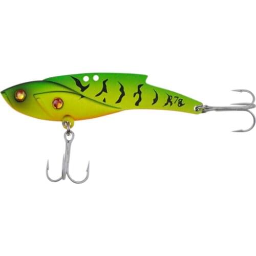 RUNATURE Metal VIB Fishing Lure Fishing Tackle 60mm/17g 75mm/27g Artificial Spinning Lure Hard Bait Wobblers for Winter Fishing