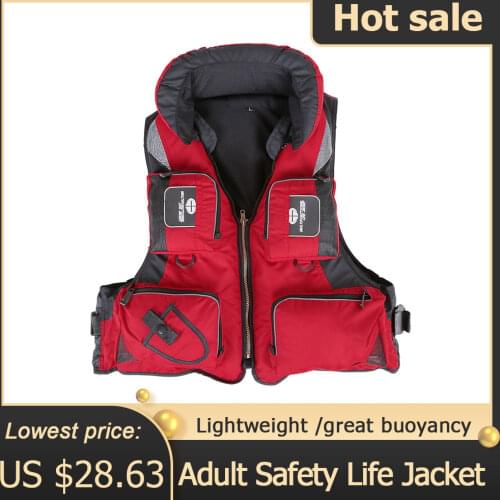 Professional Fishing Jacket Water Sports Adult Safety Life Jacket Professional Fishing Swimming Boating Drifting Survival Vest
