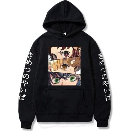 Demon Slayer Fall Pullover Streetwear Kamado Tanjirou Printing Hoodies Harajuku Kimetsu No Yaiba Sudaderas Mujer Men Hoodies