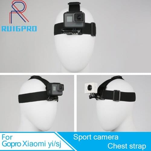 Ruigpro for Head strap mount For Gopro Hero 9 8 7 6 5 4 3+ Xiaomi yi 4K Action Camera For Eken H9 SJCAM for Go Pro Accessories