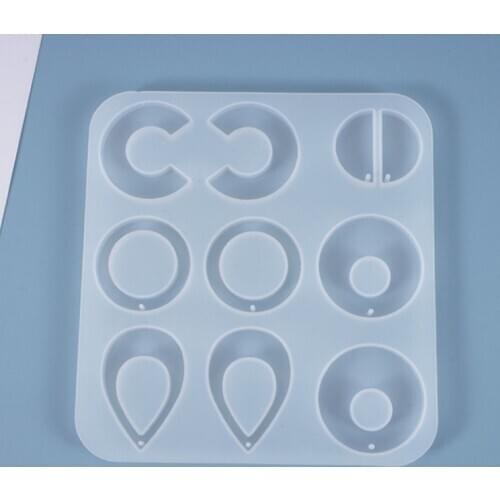 DIY crystal drop mold Earring Pendant pendant self made jewelry whole plate silicone mold