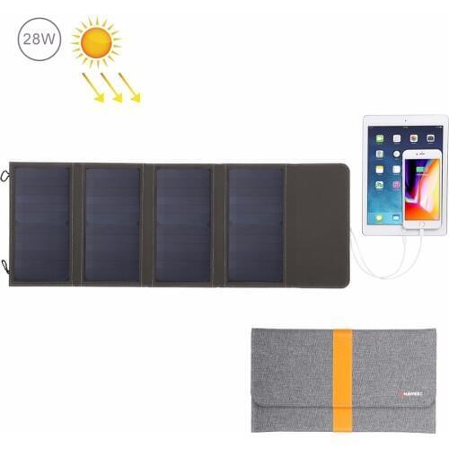 HAWEEL 28W 21W 14W Foldable Solar Panel Charger with 5V 2.9A / 5V 2.1A Max Dual USB Ports