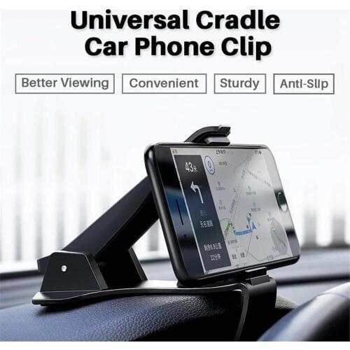 Universal Cradle Car Phone Clip Antiskid Car Phone Holder Mobile Phone Holder Dashboard Mount Cellphone Clip For iphone Huawei