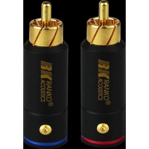 RANKO ACOUSTICS RCA-100G Thick Gold-Plated Red Copper High-Performance Copper Housing RCA Connector