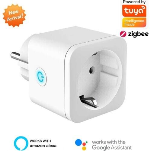 ZigBee Smart Plug Socket Tuya EU Plug 16A 3500W Power Monitor Works With Alexa Google Home Mini Smart Home Automaiton