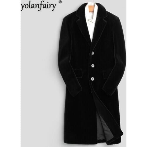 2020 Winter Real Fur Coat Women Sheep Shearing Long Wool Fur Jacket Autumn Blazer Overcoat Kurtki Zimowe Meskie 1811 KJ3782