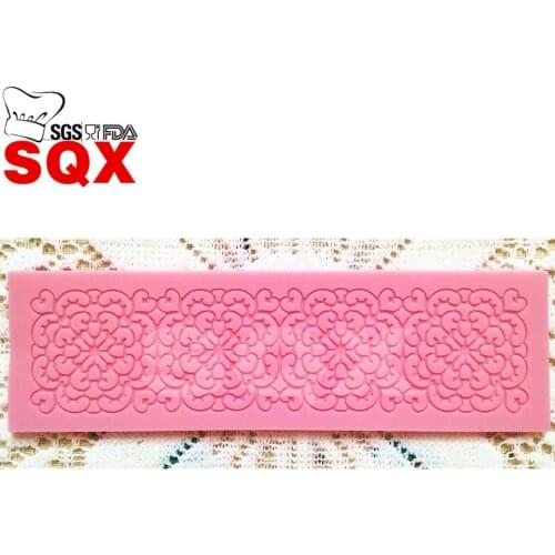 1pcs lace mold silicone lace mold Double sugar baking mold chocolate cake mould Kitchen Accessories LS06