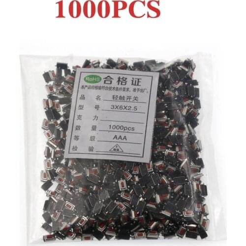 1000Pcs/set 3*6*2.5mm 3*6*2.5h SMD Switch Button For Digital Products Remote Control Household Appliances