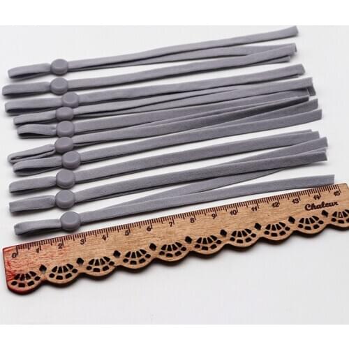 15CM 50 Pieces Black and White Mask Elastic Band Nylon Elastic Rope Hand Sewing Accessories Adjustable Mask Ear Rope Material