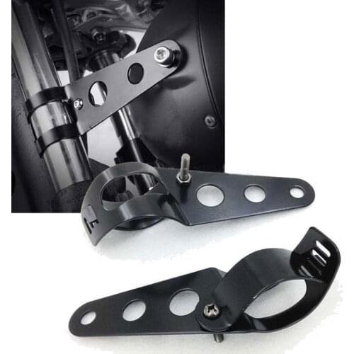 2pcs 38mm-48mm Universal Motorcycle Headlight Mount Brackets Fork Ear Chopper Headlamp Holder Motorbike Headlight Mount Bracket