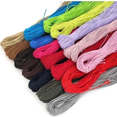 200cm 2mm High-Elastic Colorful Round Elastic Band Round Rope Rubber Band Elastic Line High Quality DIY Sewing Accessories