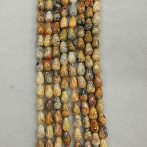 2016 Fashion natural crazy onyx water drop spacer beads 8x12mm for jewelry making wholesale 65pcs/lot free shipping