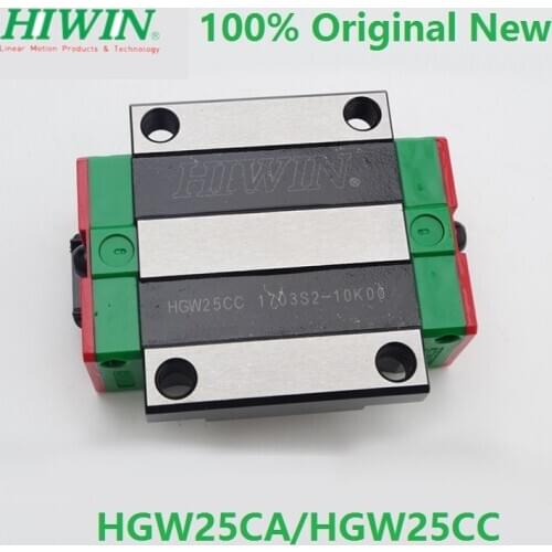 4pcs 100% original Hiwin HGW25CA/HGW25CC linear flanged block match with HGR25 linear rail (only blocks)