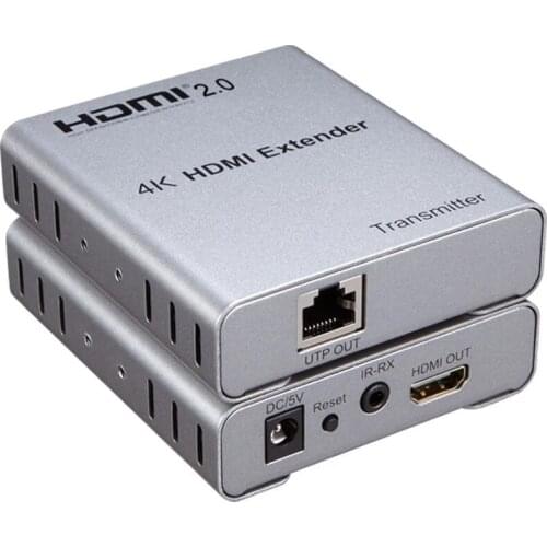 4K 60Hz HDMI 2.0 HDMI Extender 50M 1080P 60M 80M Via Cat 6 6A CAT6 RJ45 Ethernet Cable UTP Transmitter Receiver HDR DVD PC To TV