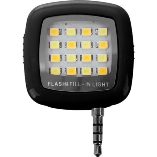 5PC/20PCS 3.5mm Smart Selfie 16 LED Camera Flash Fill Light For Mobile Phone IOS Android iphone 6 5 S samsung Drop shipping